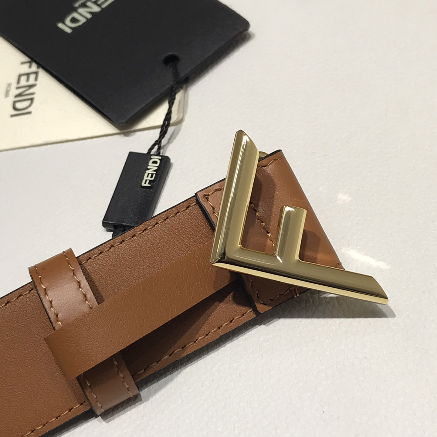 Fendi Brown Leather Belt - EUR FASHION