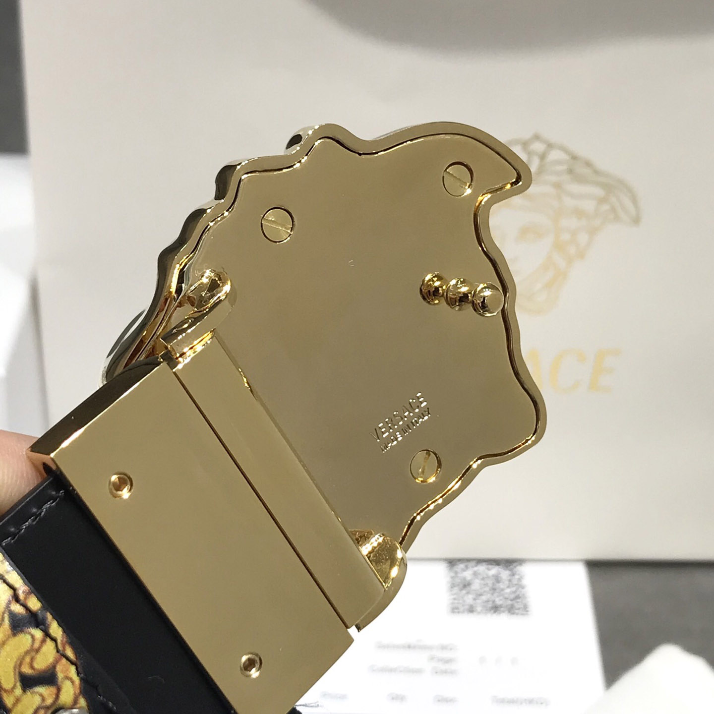 Versace Barocco Reversible Leather Belt  - EUR FASHION