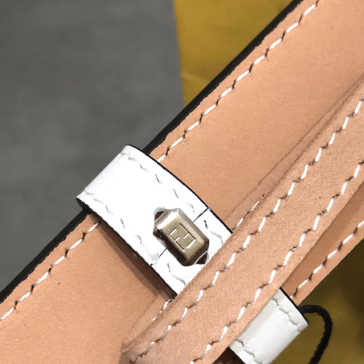 Fendi White Leather Belt - EUR FASHION