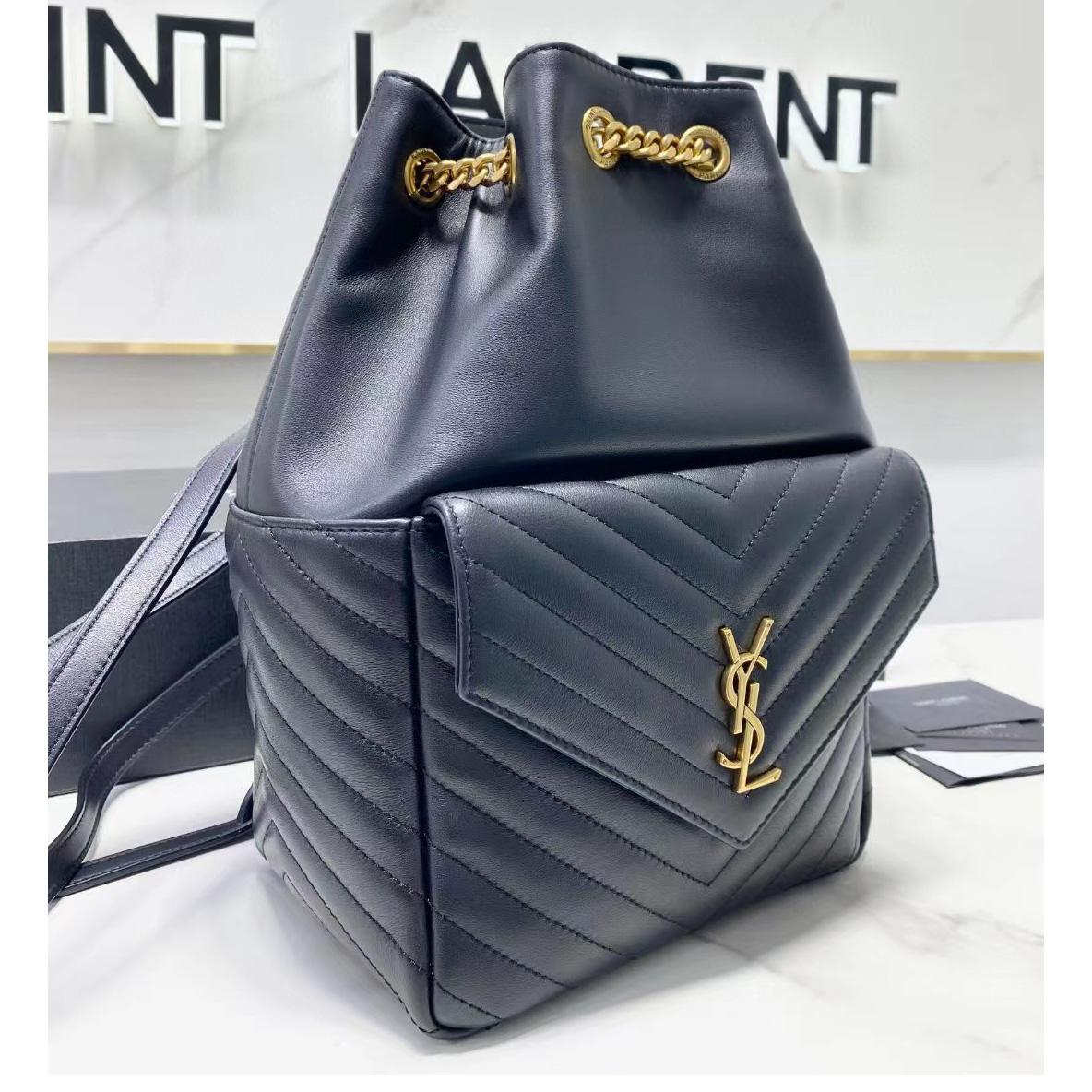 Saint Laurent Joe Drawstring Quilted Backpack(22-29-15cm) - EUR FASHION