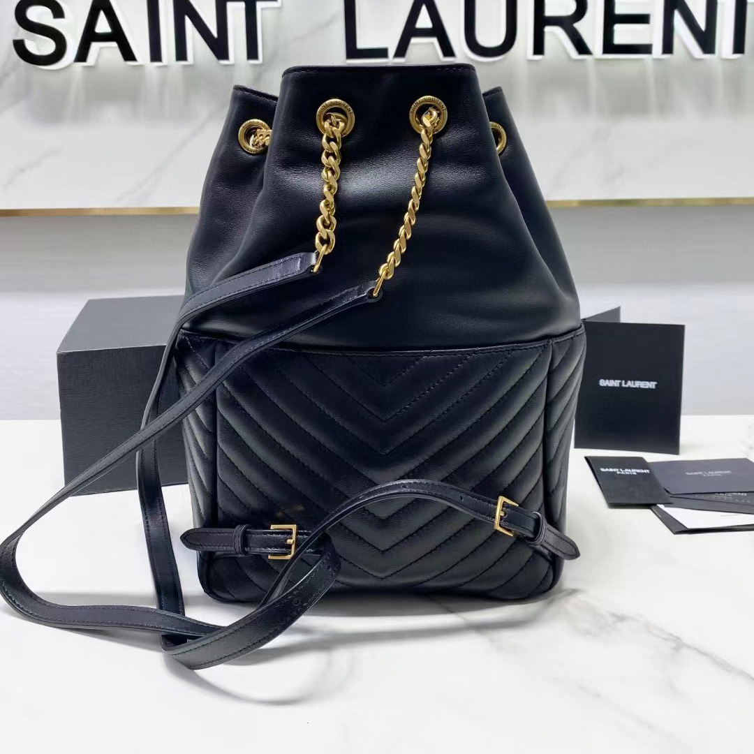 Saint Laurent Joe Drawstring Quilted Backpack(22-29-15cm) - EUR FASHION