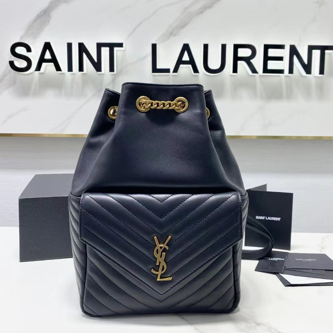 Saint Laurent Joe Drawstring Quilted Backpack(22-29-15cm) - EUR FASHION