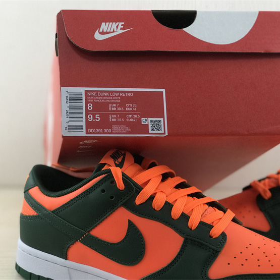 Nike Dunk Low “Miami Hurricanes” Sneaker   DD1391-300 - EUR FASHION