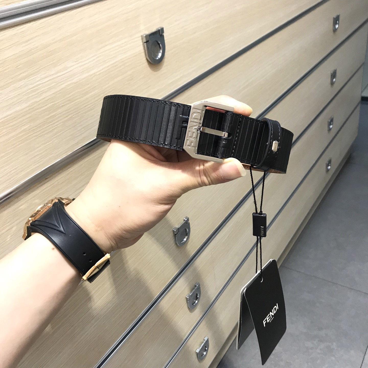 Fendi Black Leather Belt - EUR FASHION