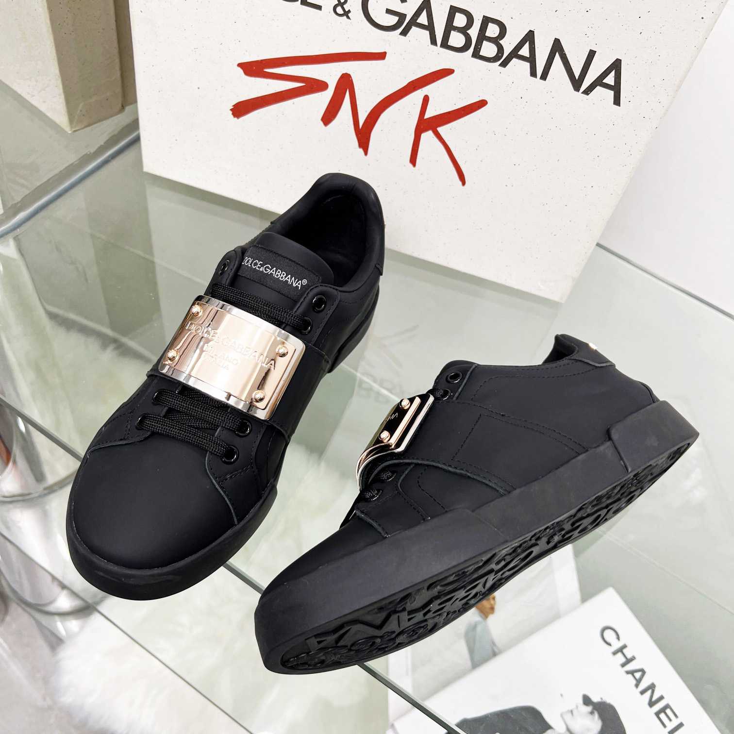 Dolce & Gabbana Portofino Leather Sneakers - EUR FASHION