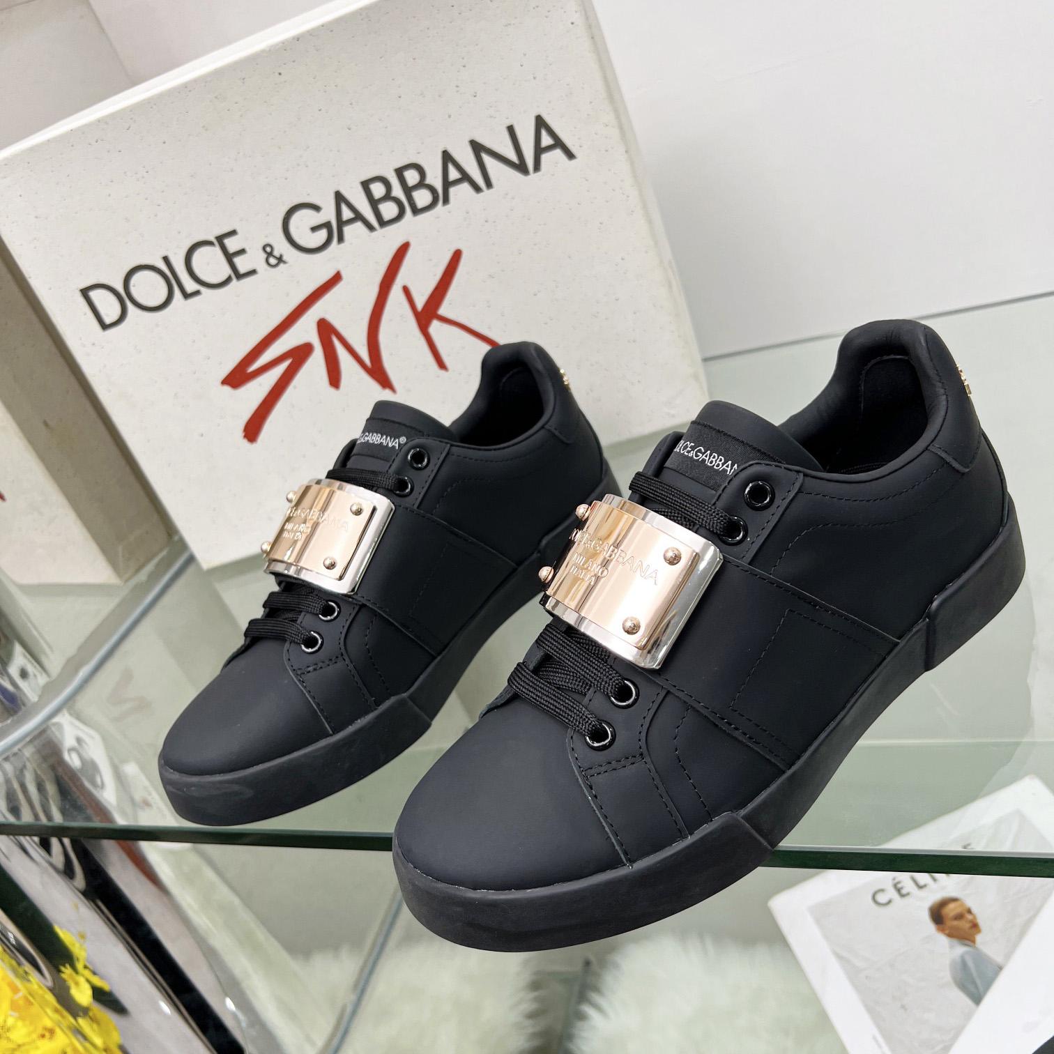 Dolce & Gabbana Portofino Leather Sneakers - EUR FASHION