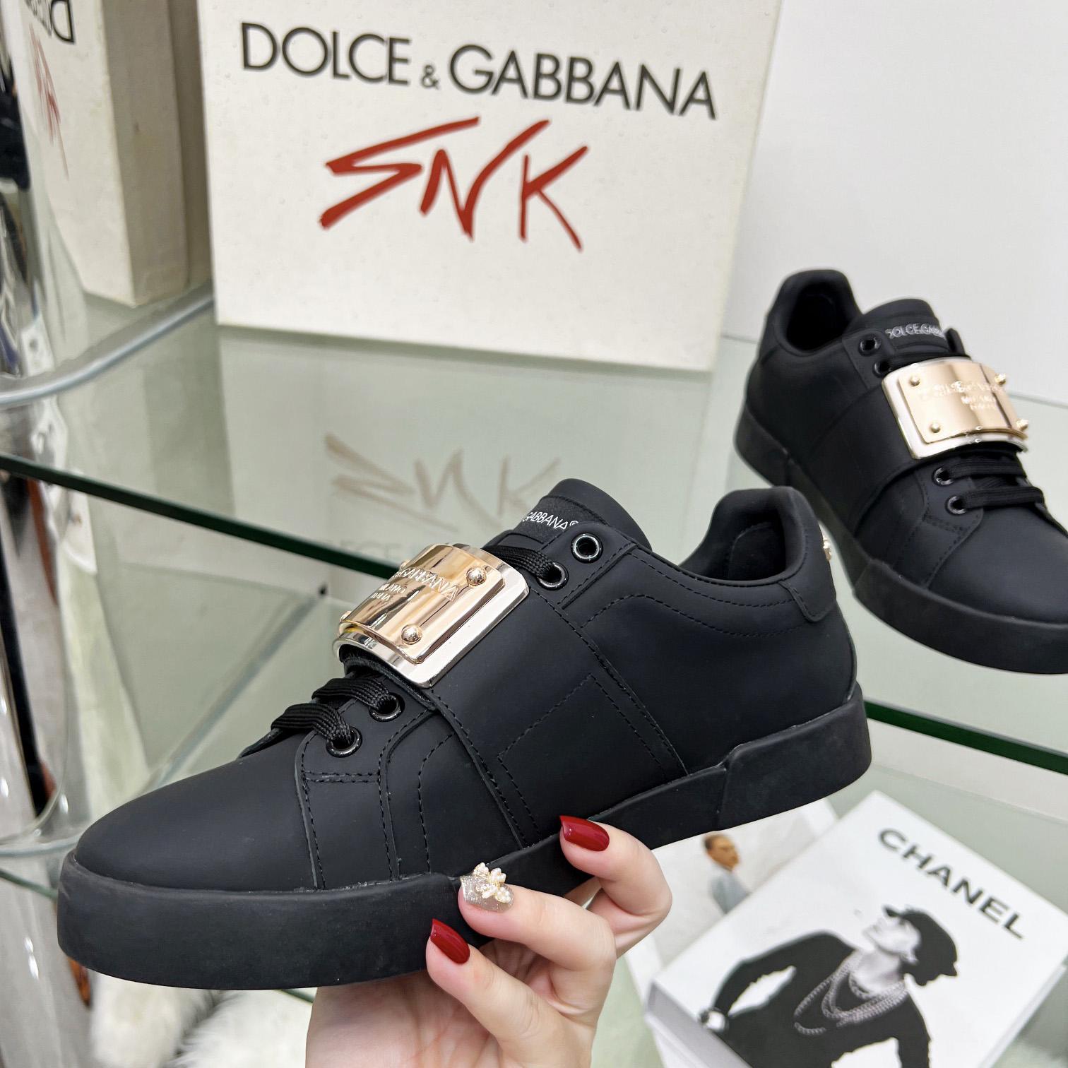 Dolce & Gabbana Portofino Leather Sneakers - EUR FASHION
