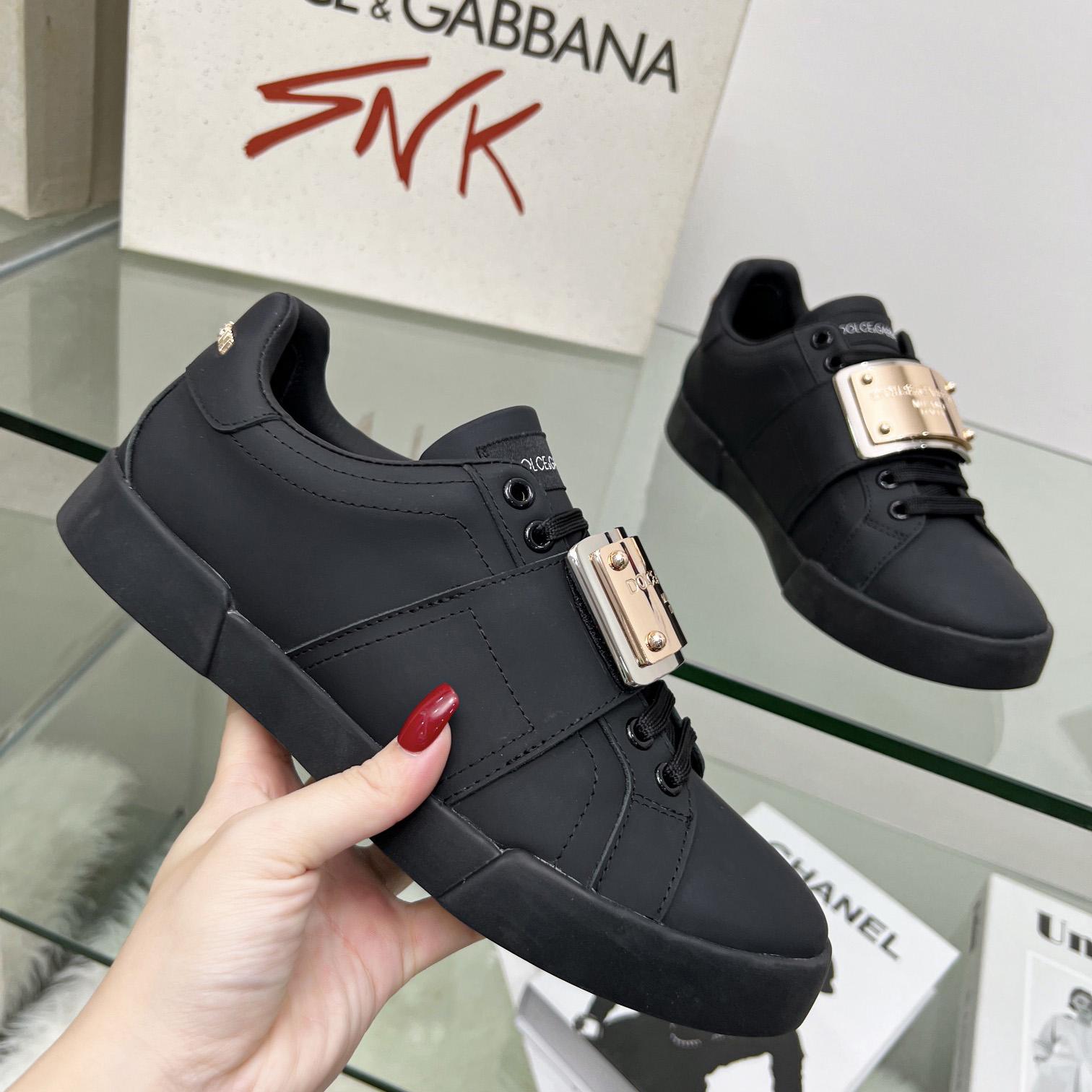 Dolce & Gabbana Portofino Leather Sneakers - EUR FASHION