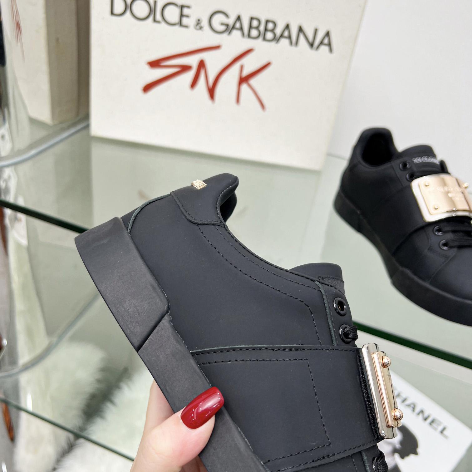 Dolce & Gabbana Portofino Leather Sneakers - EUR FASHION