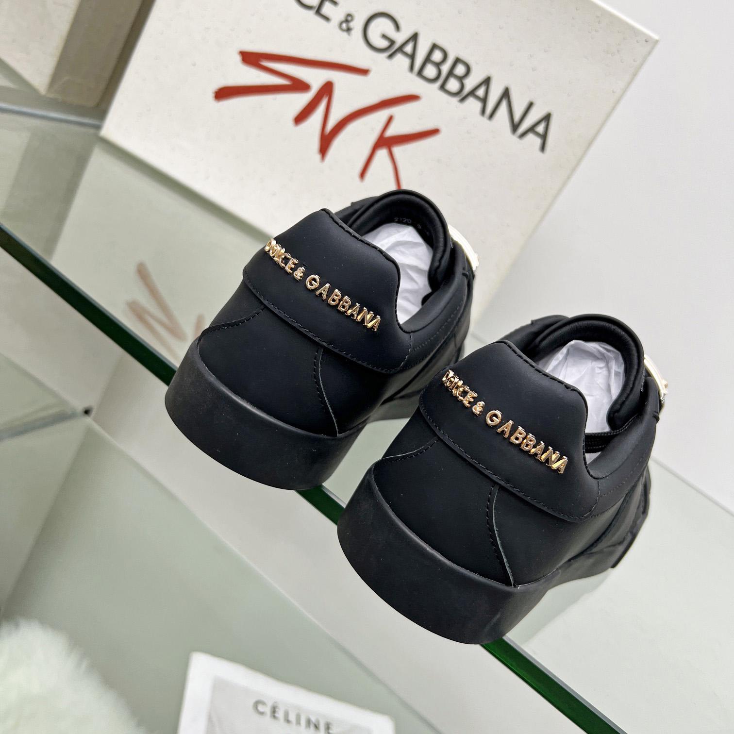 Dolce & Gabbana Portofino Leather Sneakers - EUR FASHION