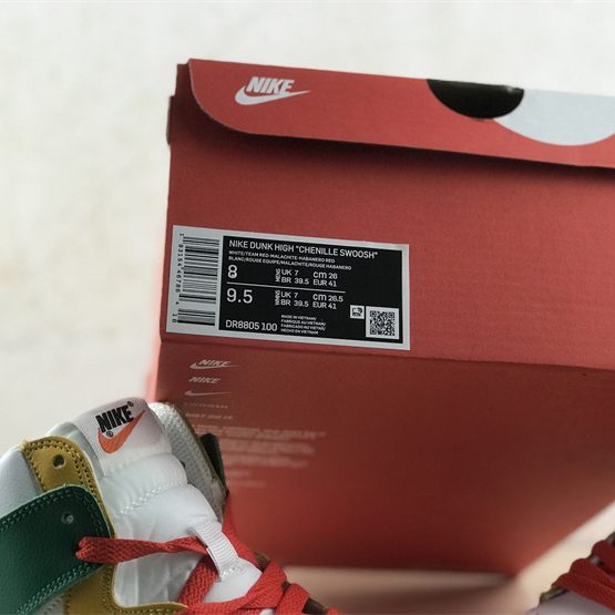 Nike Dunk High University “Chenille Swoosh” Sneakers     DR8805-100 - EUR FASHION