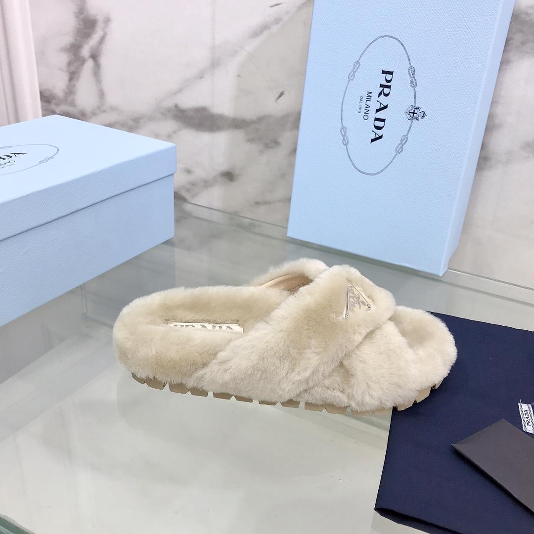 Prada Shearling Sandals - EUR FASHION