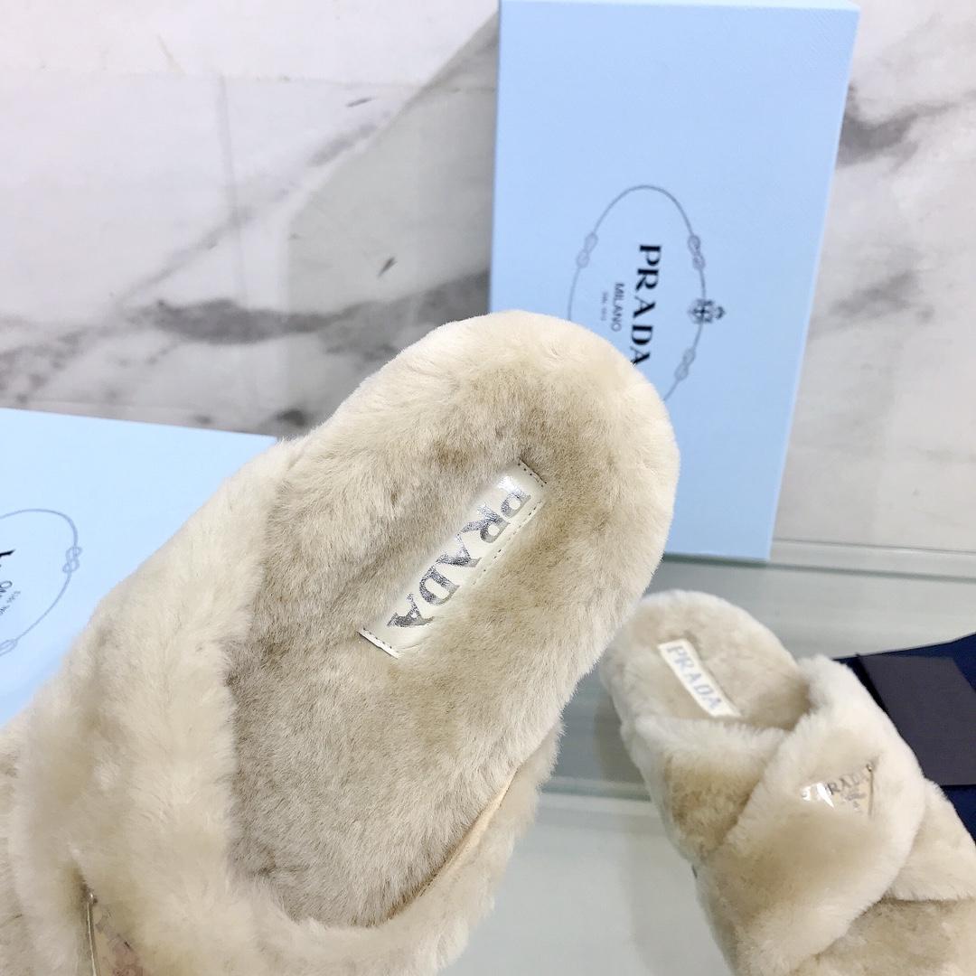Prada Shearling Sandals - EUR FASHION