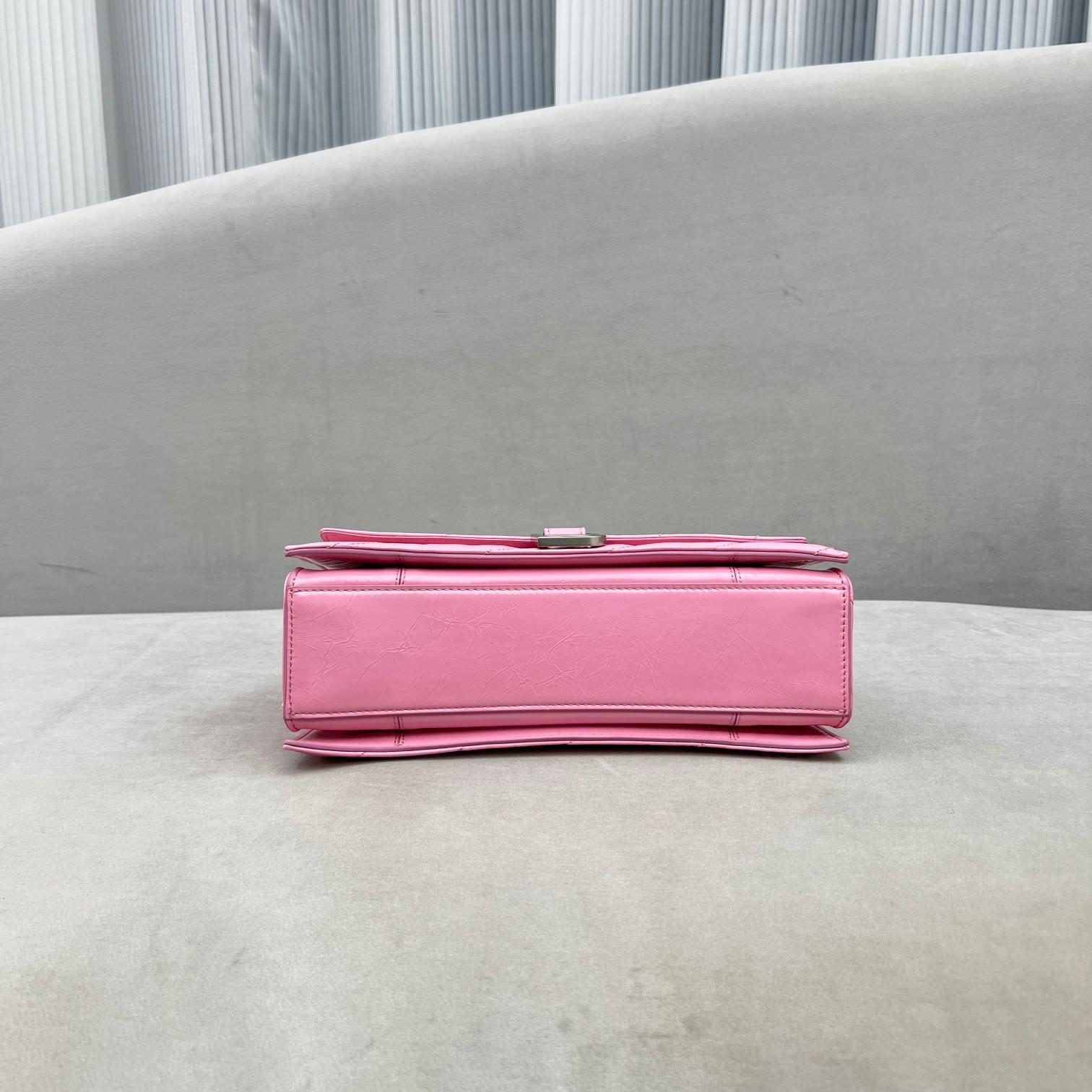 Balenciaga Women's Crush Small Chain Bag Quilted In Pink(25-15-9.5cm) - EUR FASHION