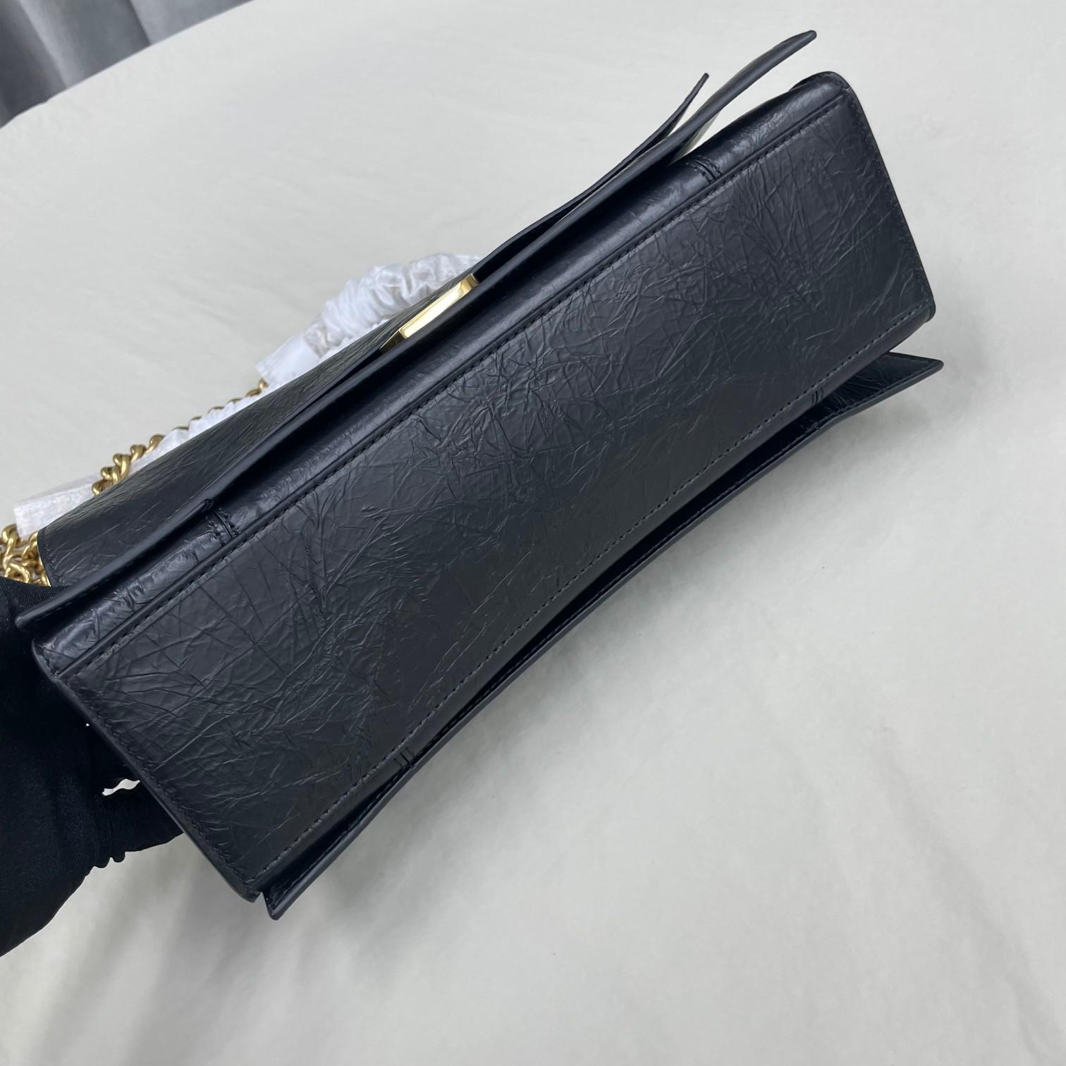 Balenciaga Women's Crush Large Chain Bag In Black(31-20-12cm) - EUR FASHION
