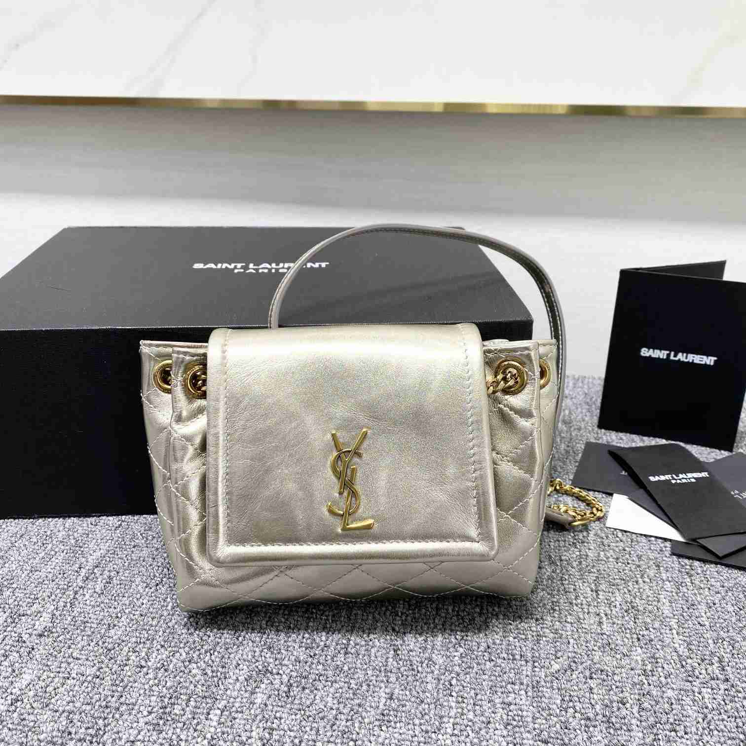 Saint Laurent Mini Nolita In Lambskin - EUR FASHION