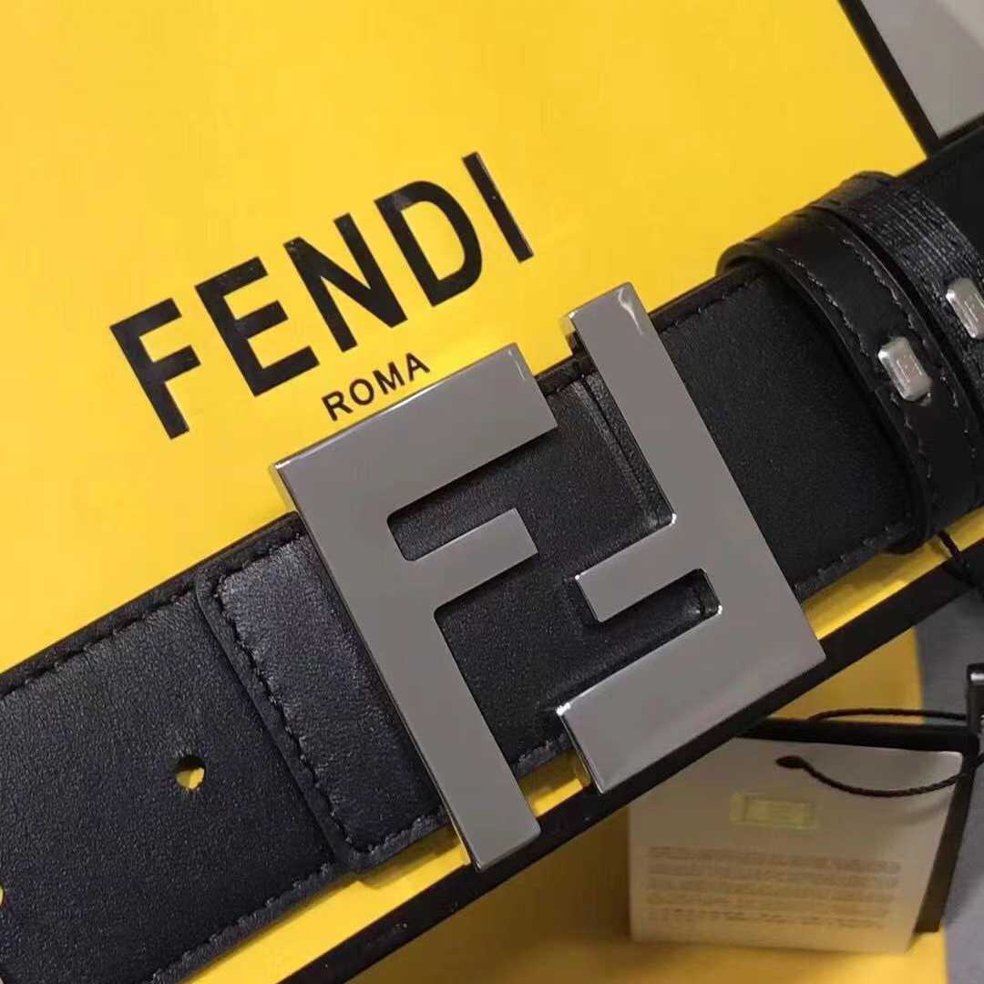 Fendi Black Leather Belt - EUR FASHION