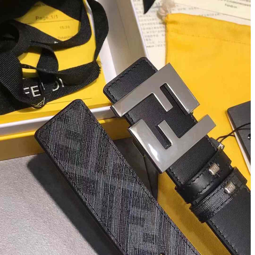Fendi Black Leather Belt - EUR FASHION