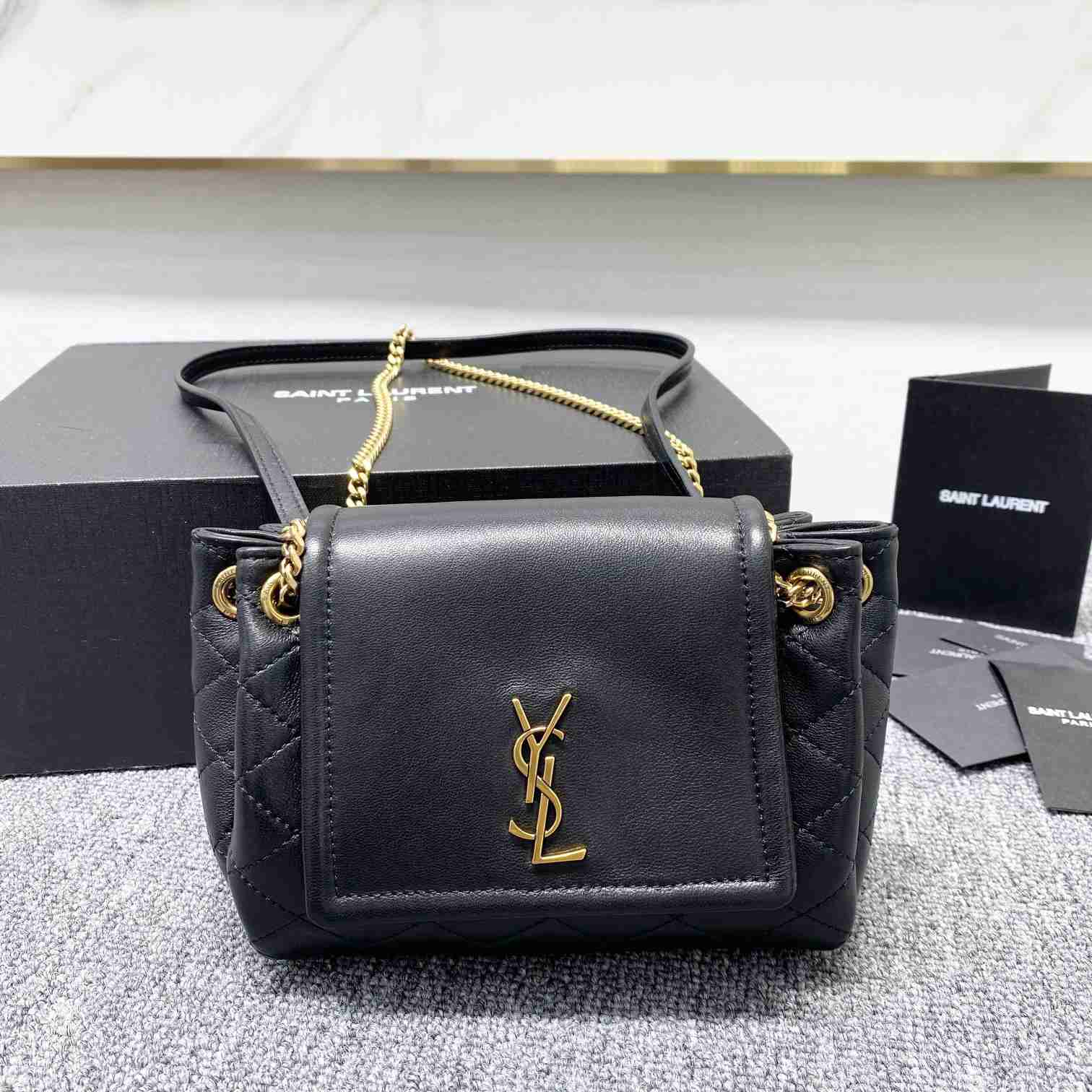 Saint Laurent Mini Nolita In Lambskin - EUR FASHION