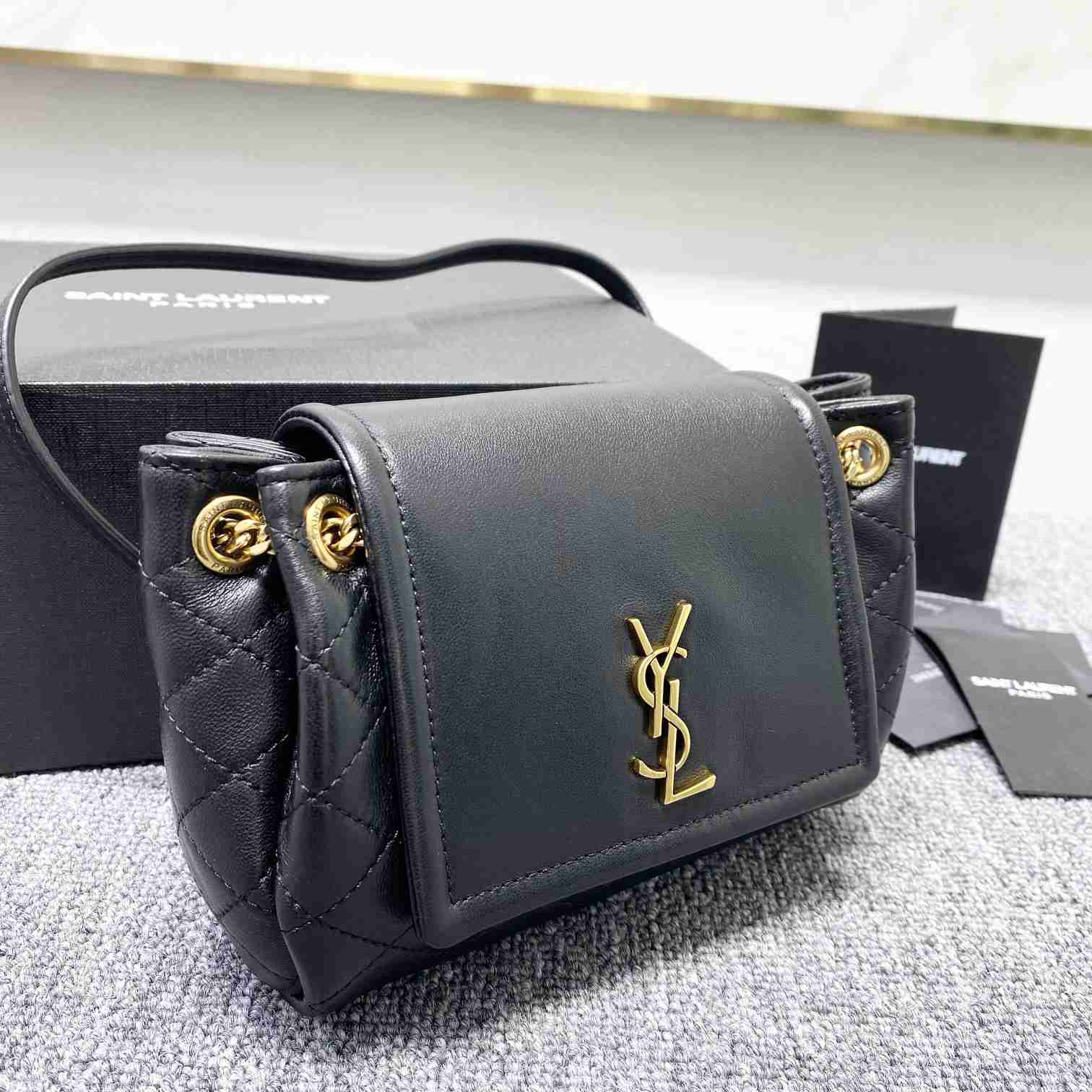 Saint Laurent Mini Nolita In Lambskin - EUR FASHION