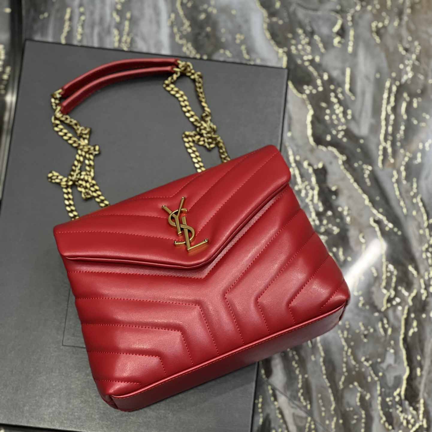 Saint Laurent Loulou Small Quilted Leather Shoulder Bag(25-17-9cm) - EUR FASHION