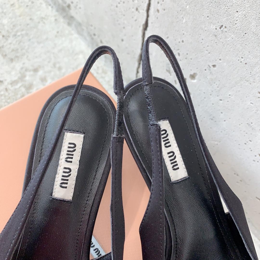 Miu Miu Satin Slingback Pumps - EUR FASHION