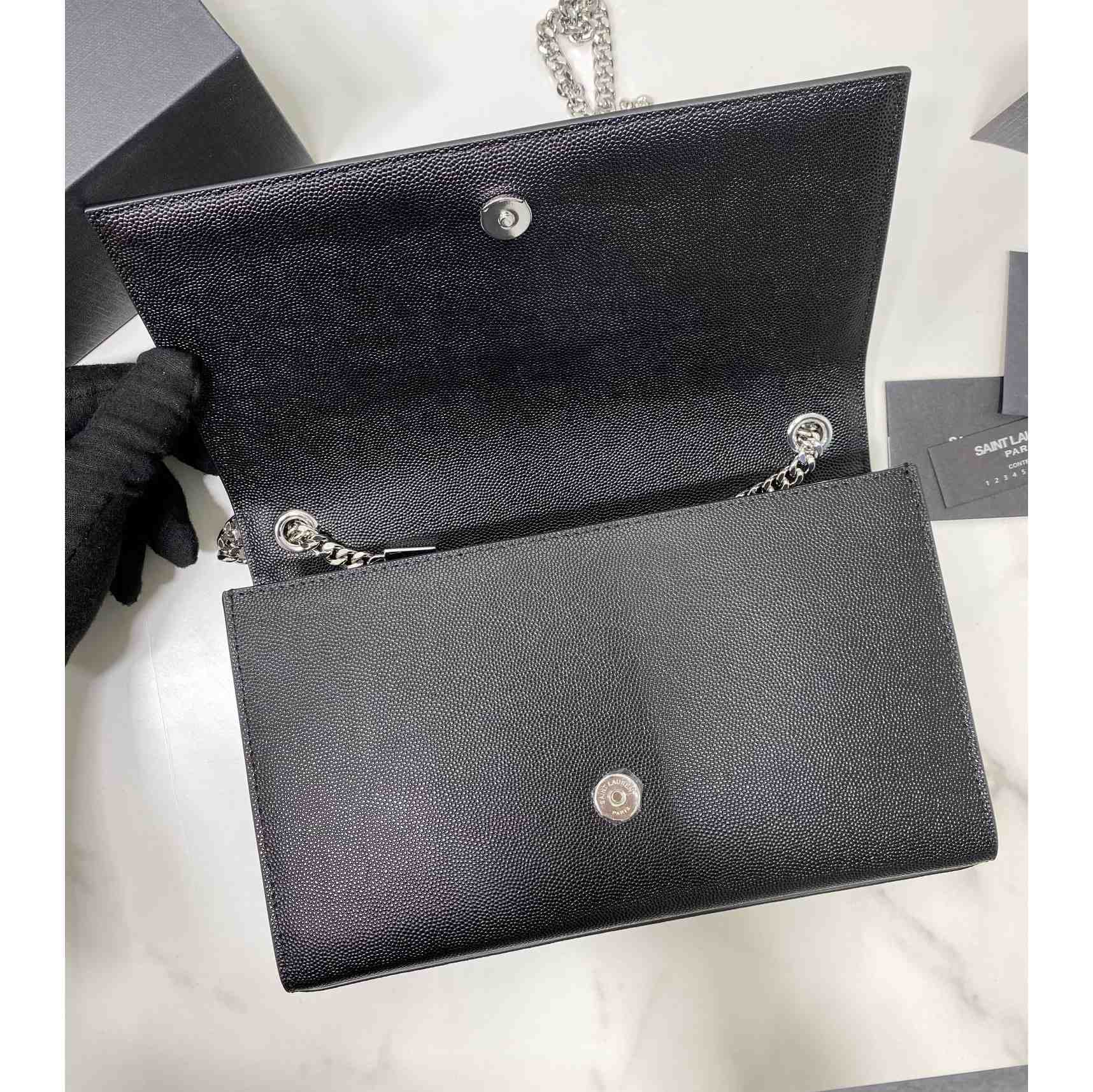 Saint Laurent Kate Medium Chain Bag In Grain De Poudre Embossed Leather - EUR FASHION