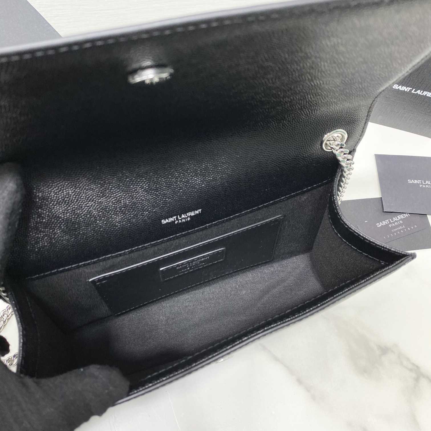 Saint Laurent Kate Medium Chain Bag In Grain De Poudre Embossed Leather - EUR FASHION