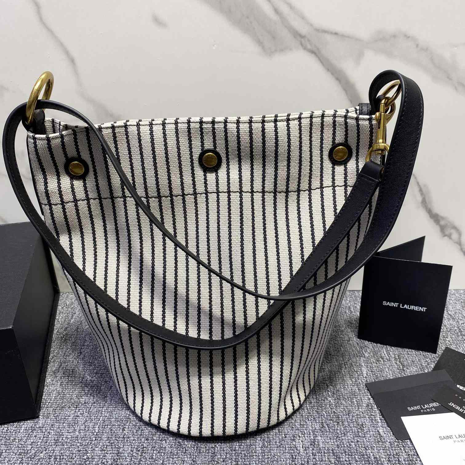Saint Laurent YSL Rive Gauche Bucket Canvas (31x20x27.5cm) - EUR FASHION