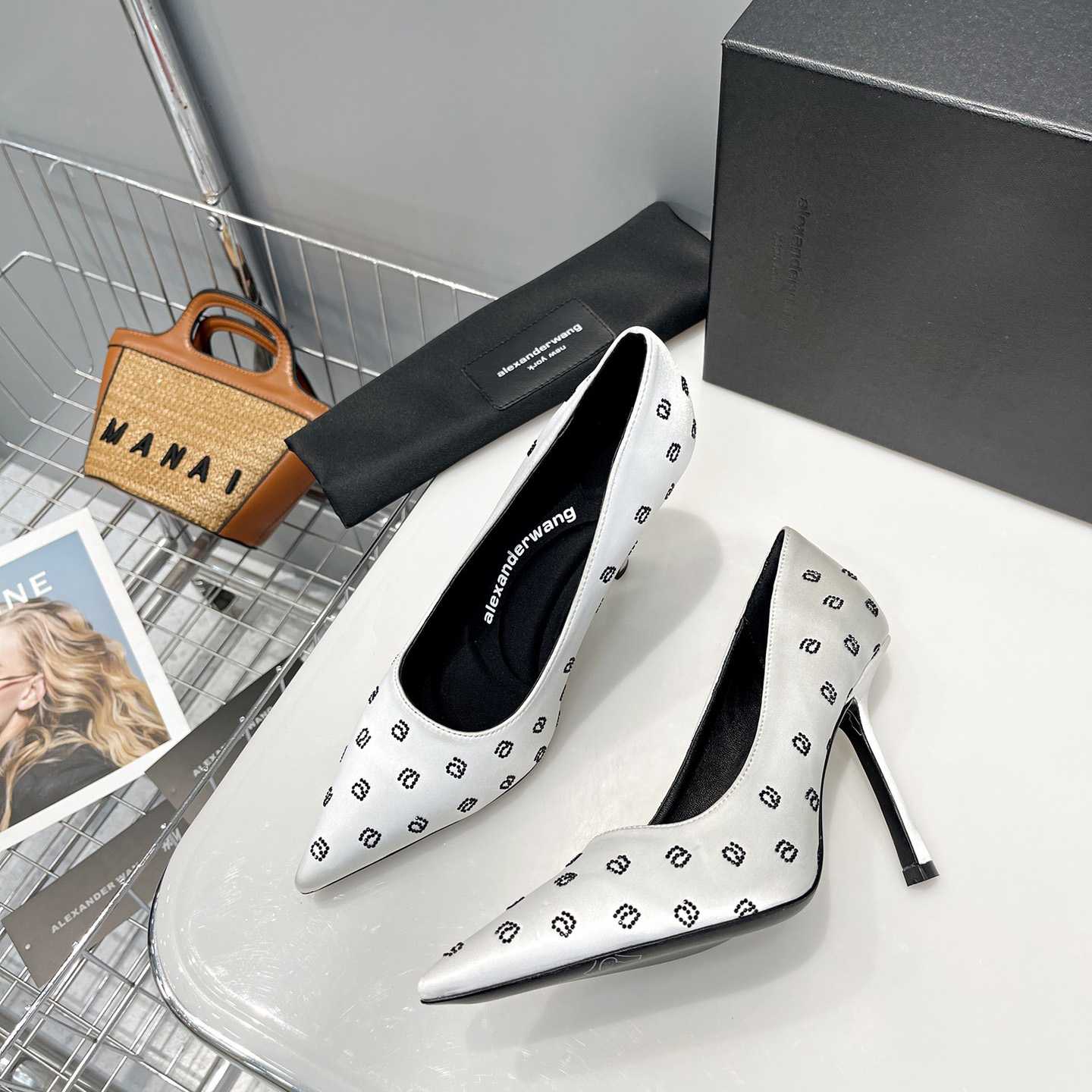 Alexander Wang  Delphine 105 Pump In Crystal Satin - EUR FASHION