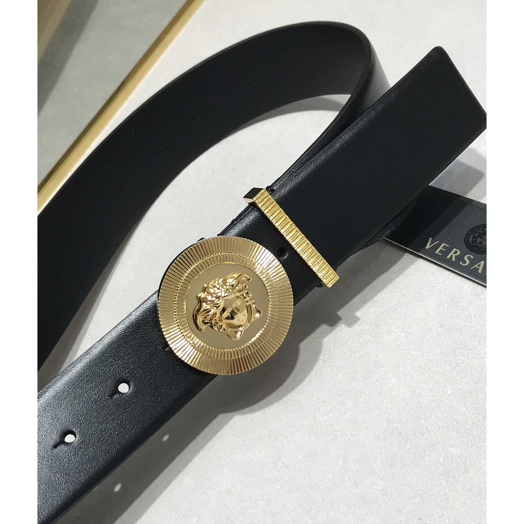 Versace Medusa Leathre Belt 38mm - EUR FASHION