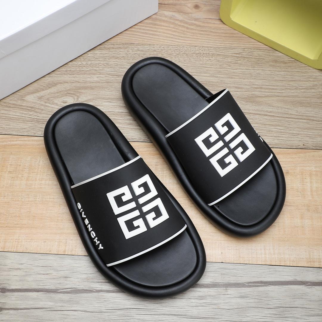 Givenchy 4G Logo Rubber Slides Sandals - EUR FASHION