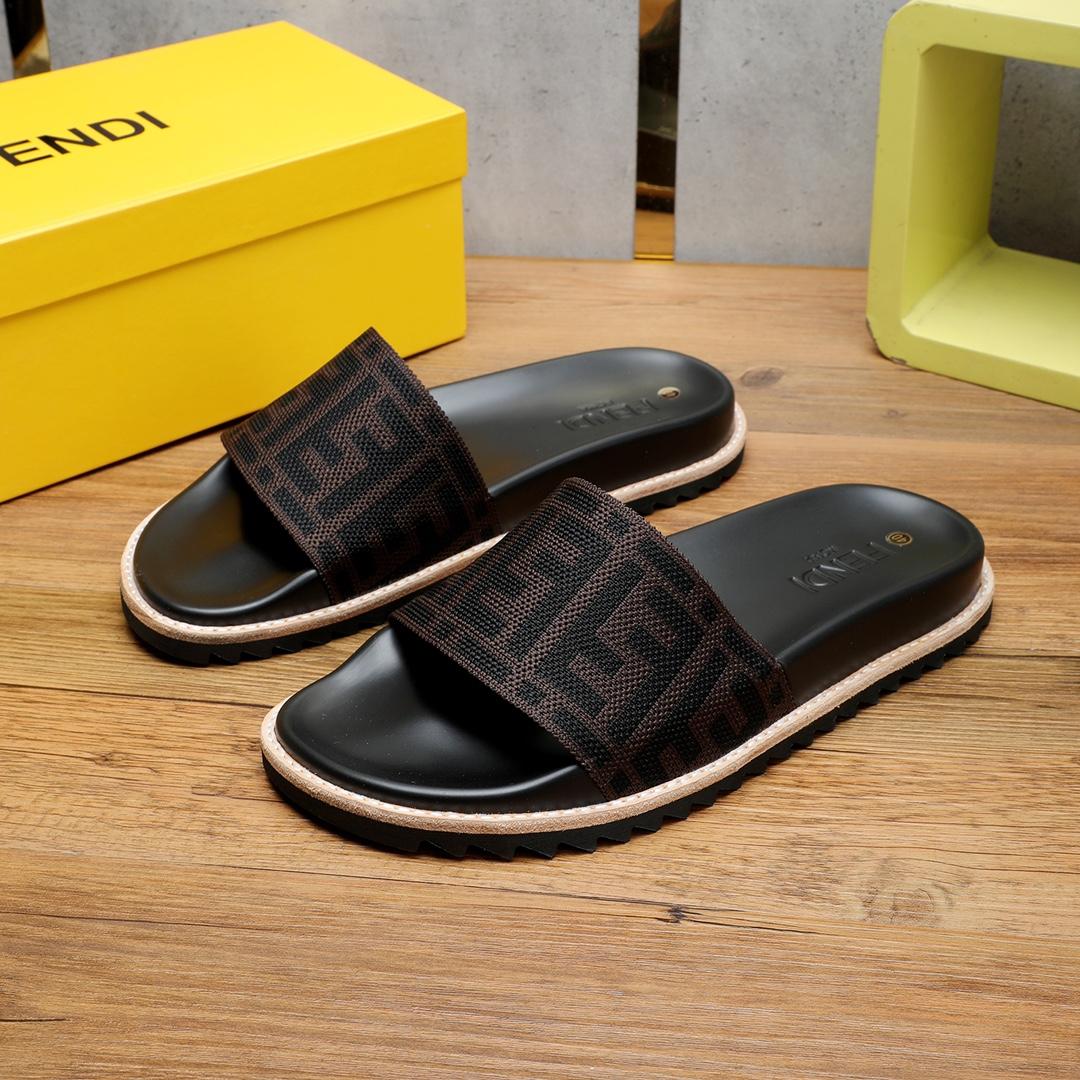 Fendi FF Logo Slides - EUR FASHION