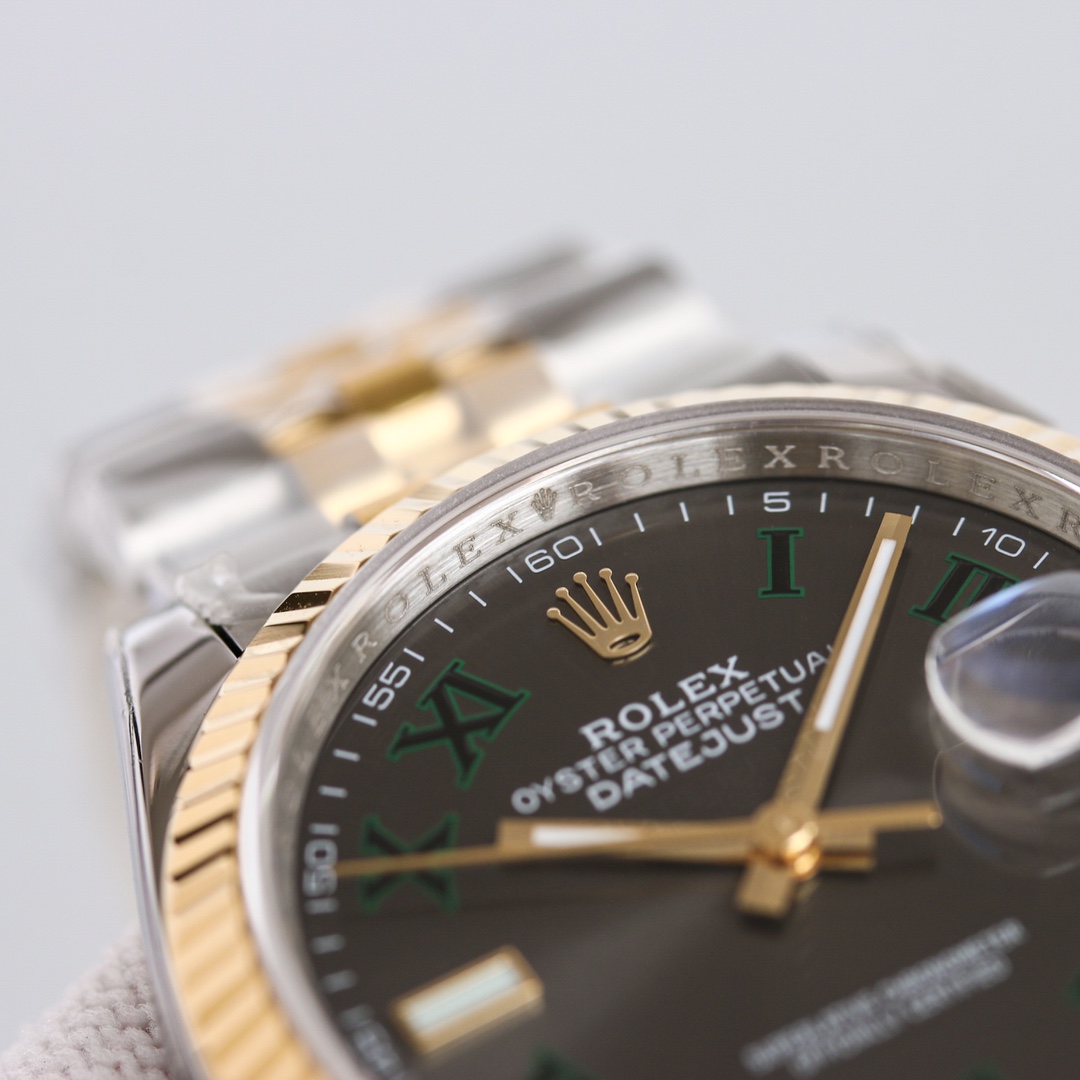 Rolex Datejust Oystersteel Steel Yellow Gold Dark Grey Dial Jubilee - EUR FASHION