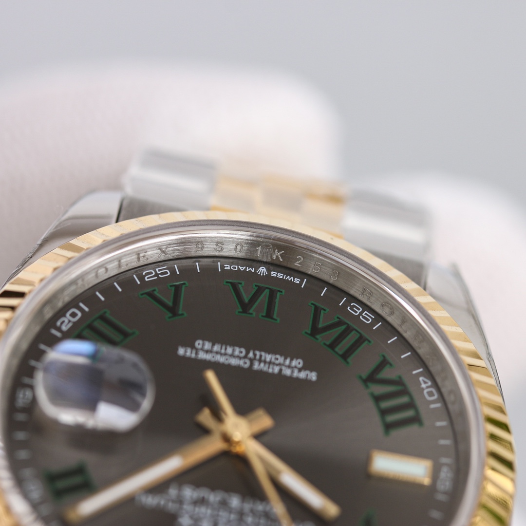 Rolex Datejust Oystersteel Steel Yellow Gold Dark Grey Dial Jubilee - EUR FASHION