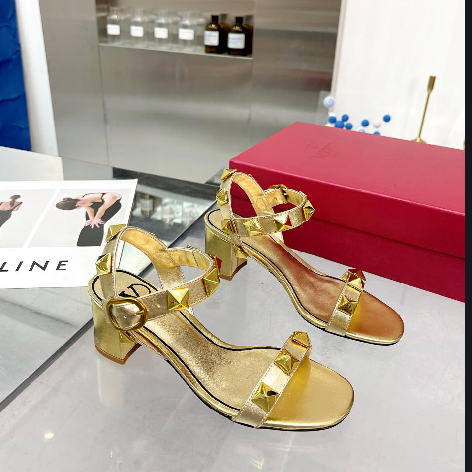 Valenti  Roman Stud Calfskin Sandal   60mm - EUR FASHION