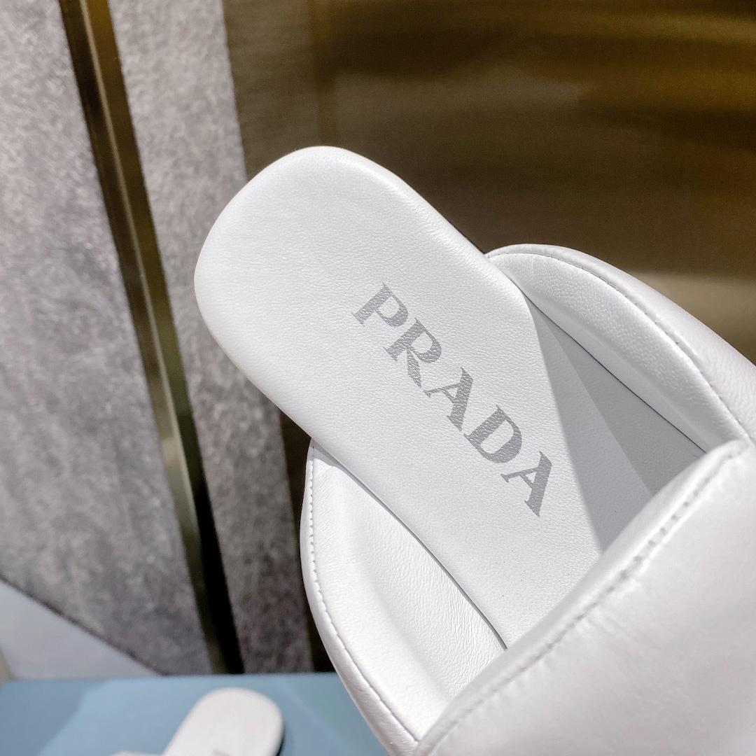 Prada Soft Padded Nappa Leather Sabots - EUR FASHION