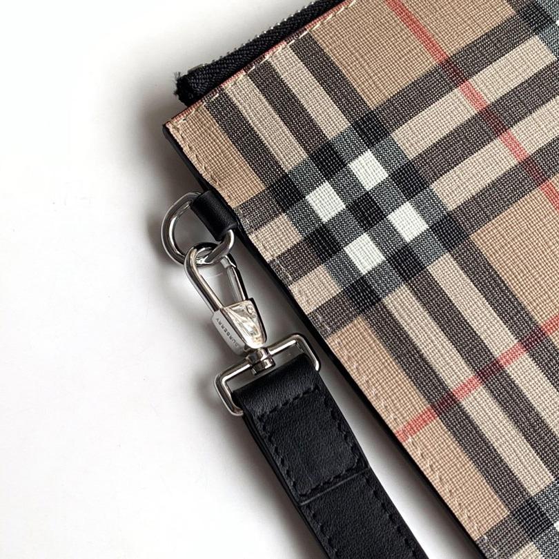 Burberry Vintage Check Canvas Zip Pouch(30cm*19.5cm) - EUR FASHION