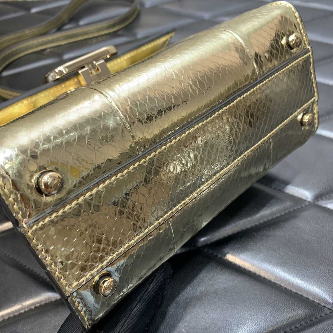 Valenti Small Vsling Metallic Ayers Leather Handbag  - EUR FASHION