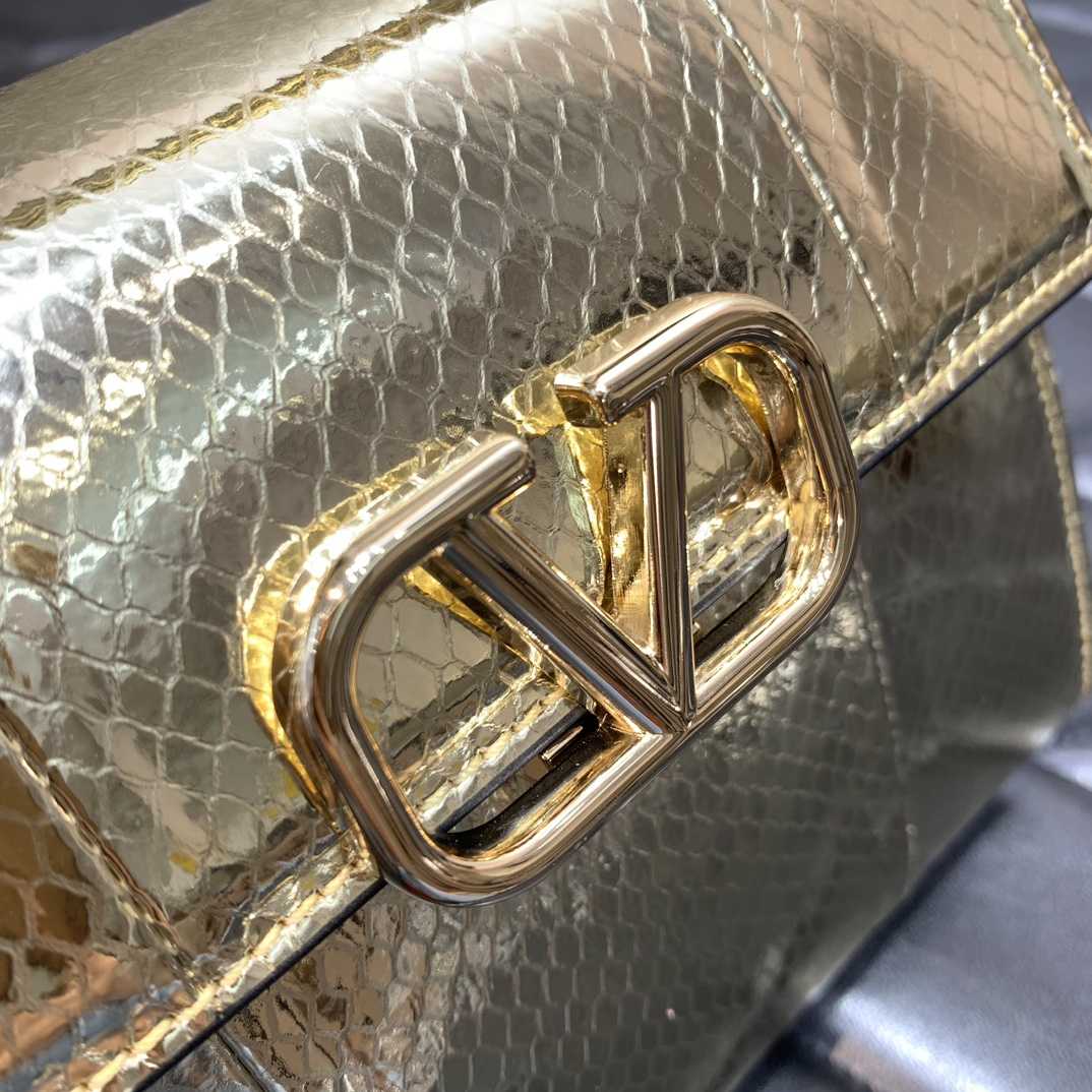 Valenti Small Vsling Metallic Ayers Leather Handbag  - EUR FASHION