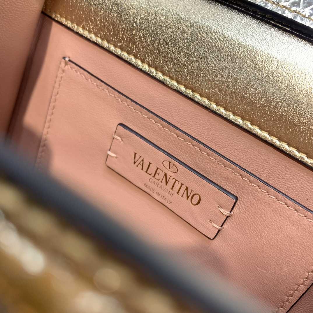 Valenti Small Vsling Metallic Ayers Leather Handbag  - EUR FASHION