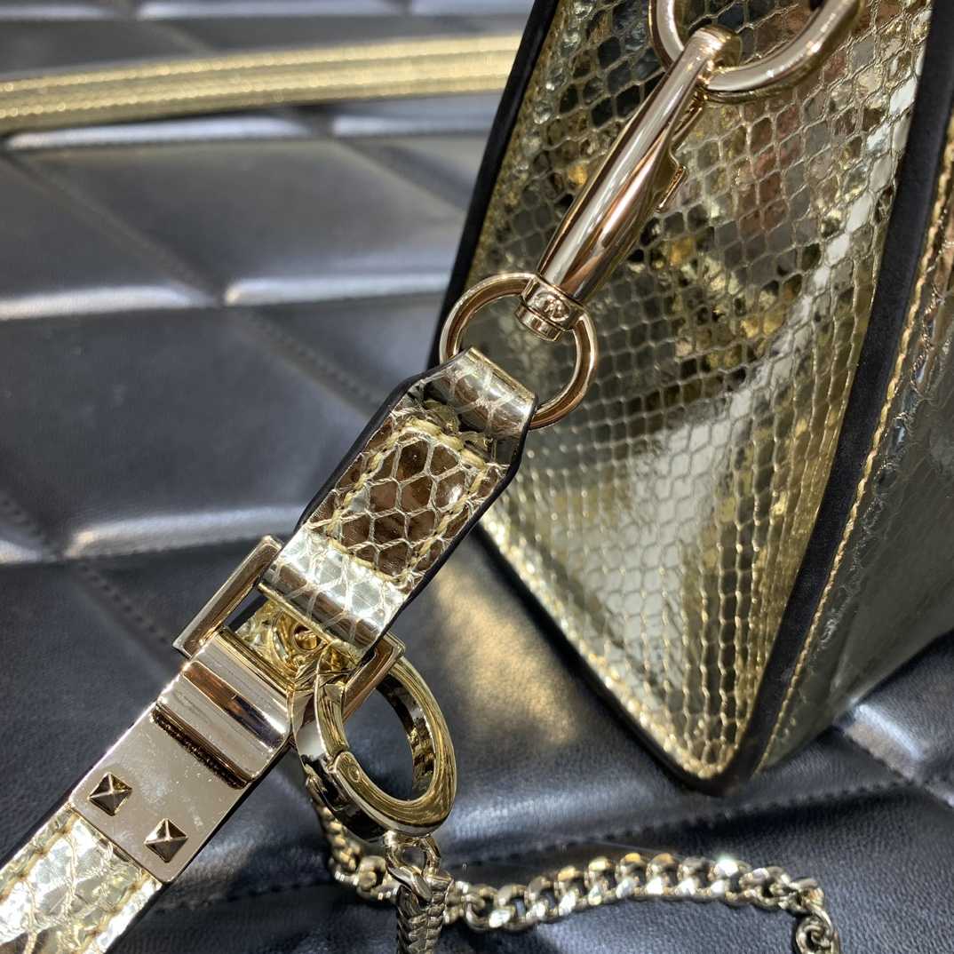 Valenti Small Vsling Metallic Ayers Leather Handbag  - EUR FASHION