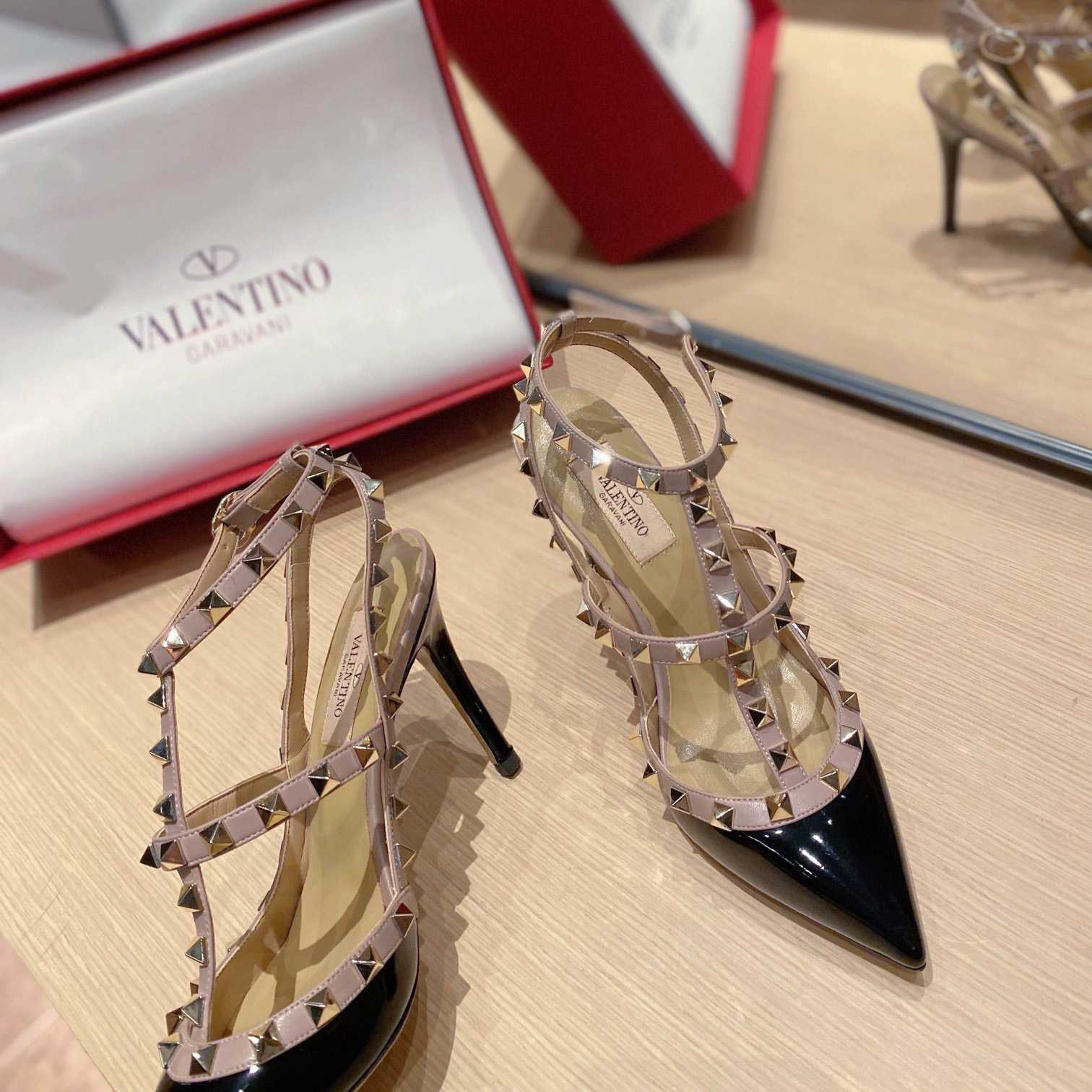 Valenti Patent Rockstud Caged Pump   100mm - EUR FASHION