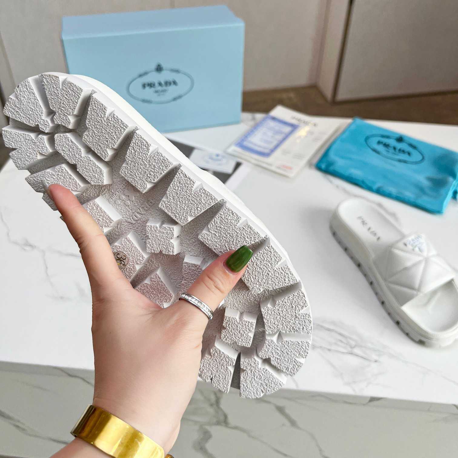 Prada Quilted Nappa Leather Slides - EUR FASHION