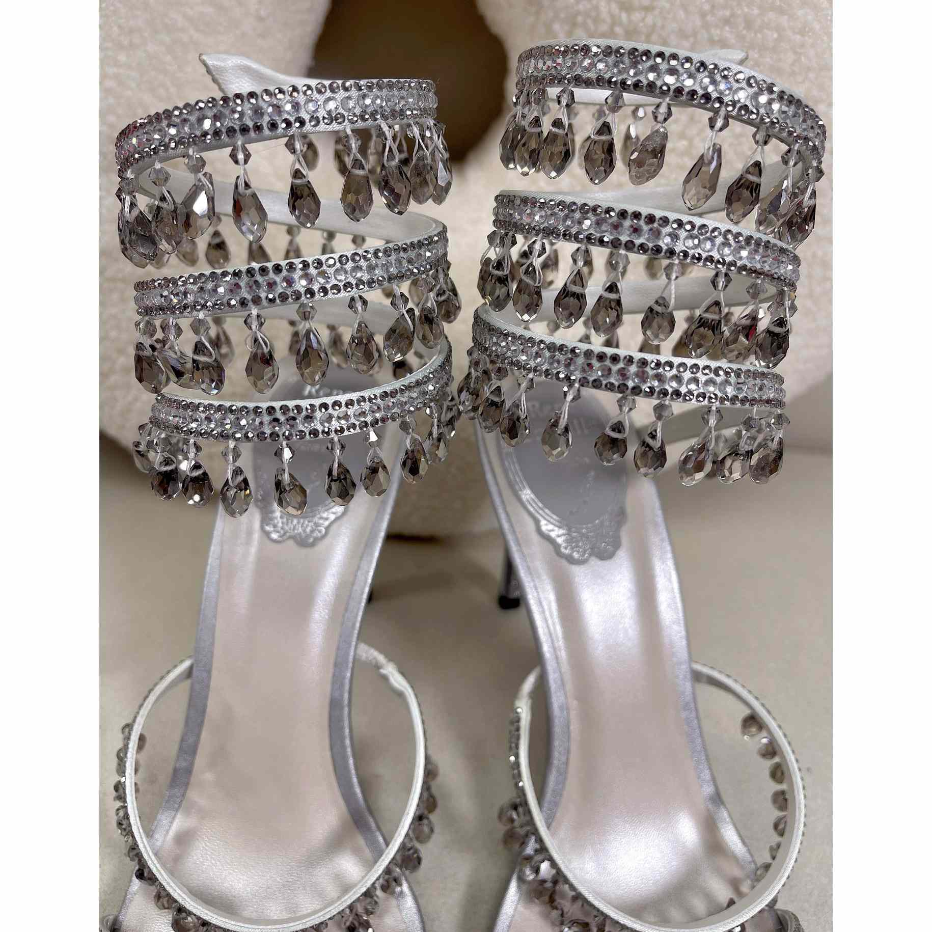 Rene Caovilla Elegant Evening Sandals Chandelier - EUR FASHION