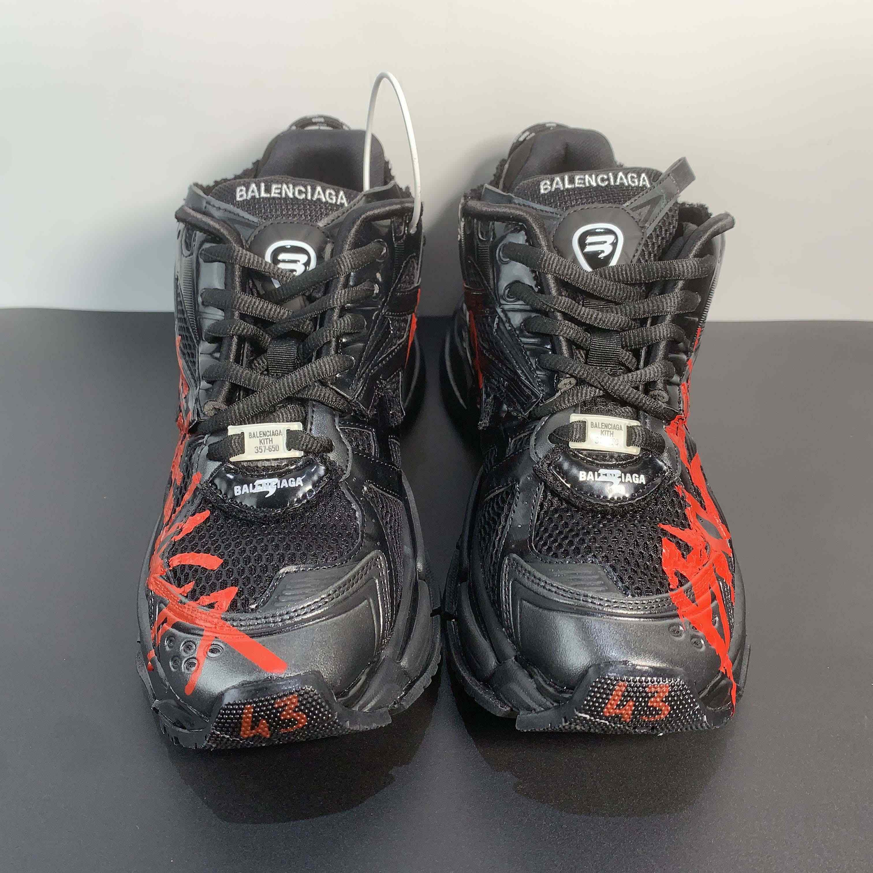 Balenciaga Runner Graffiti Sneaker In Black - EUR FASHION