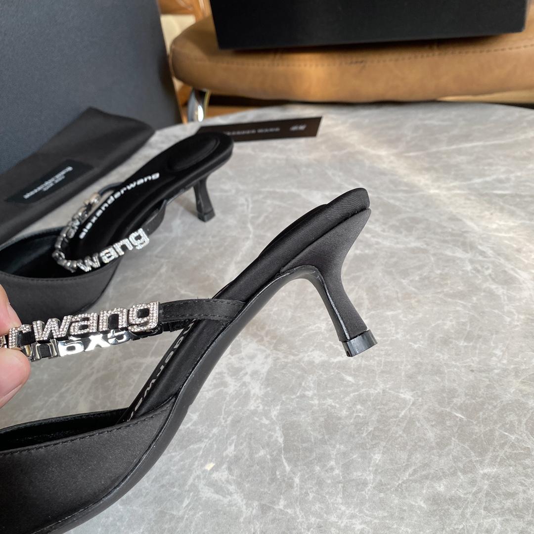 Alexander Wang Delphine 65 Logo Strap Mule In Viscose - EUR FASHION