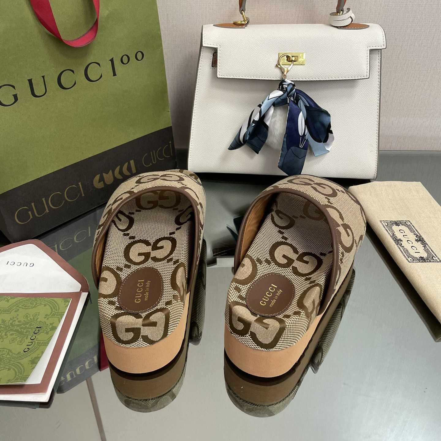 Gucci Women's Jumbo GG Platform Slide - EUR FASHION