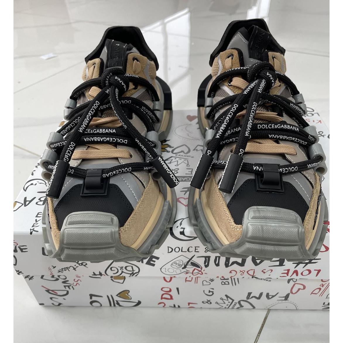 Dolce & Gabbana Mixed-materials Space Sneakers - EUR FASHION