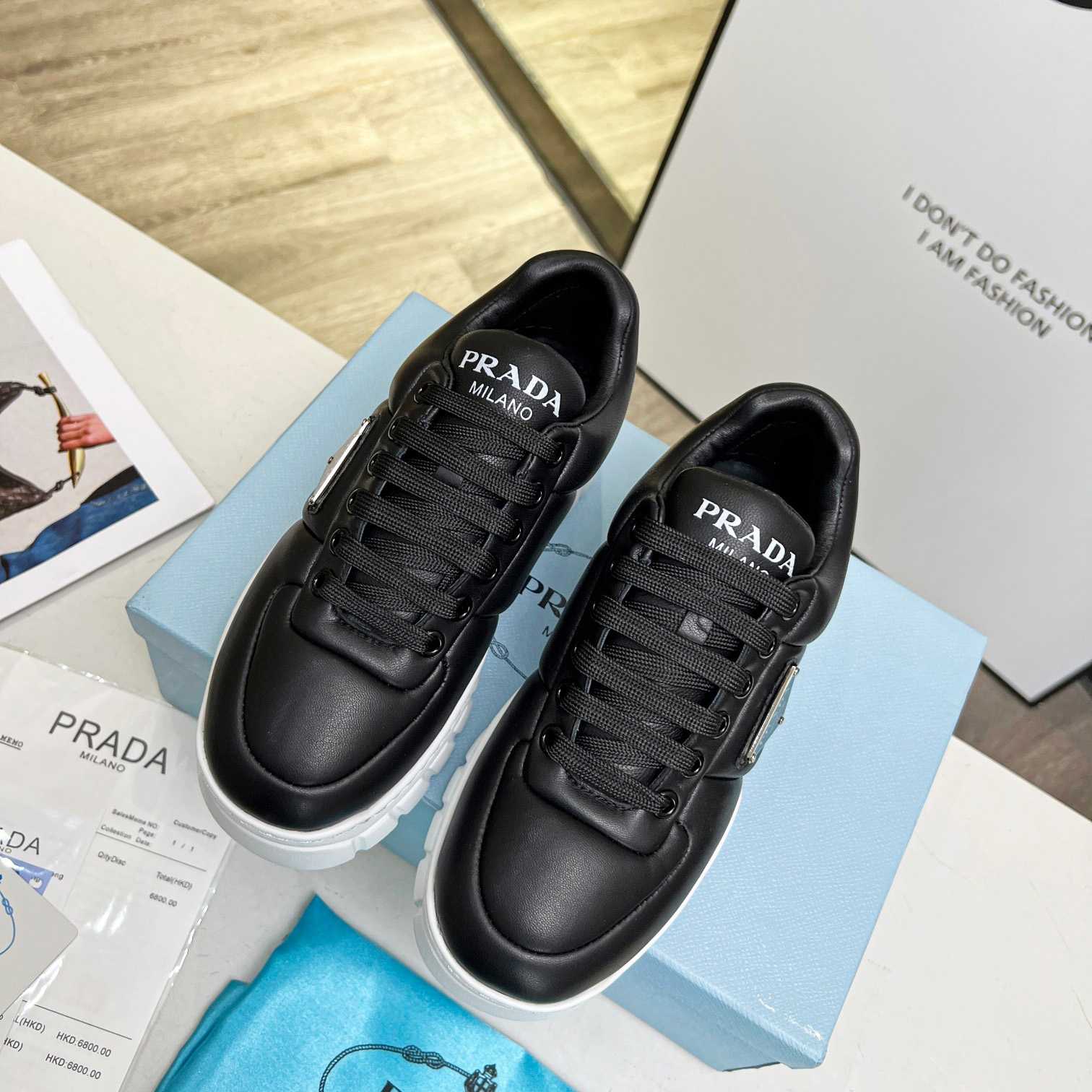 Prada Padded Nappa Leather Sneakers - EUR FASHION
